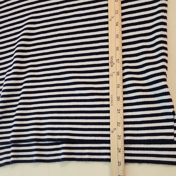 Michael Kors Classic Navy and White Striped Sweater Women's Size M - Picture 6 of 7